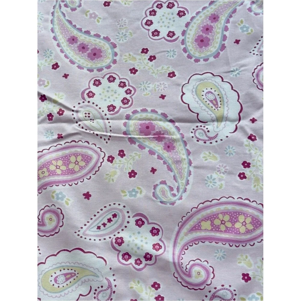 Pottery Barn Kids Girls Pink Paisley Window Curtains SET OF 3. 44 x 63 inches.